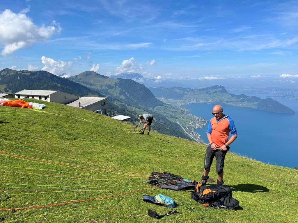 Paragliding preparation