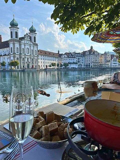 Swiss fondue at Pfistern, overlooking the Jesuit Church