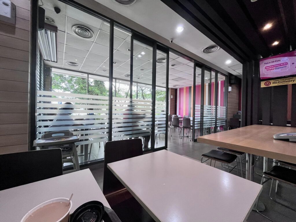 Interior of McDonalds in Indonesia