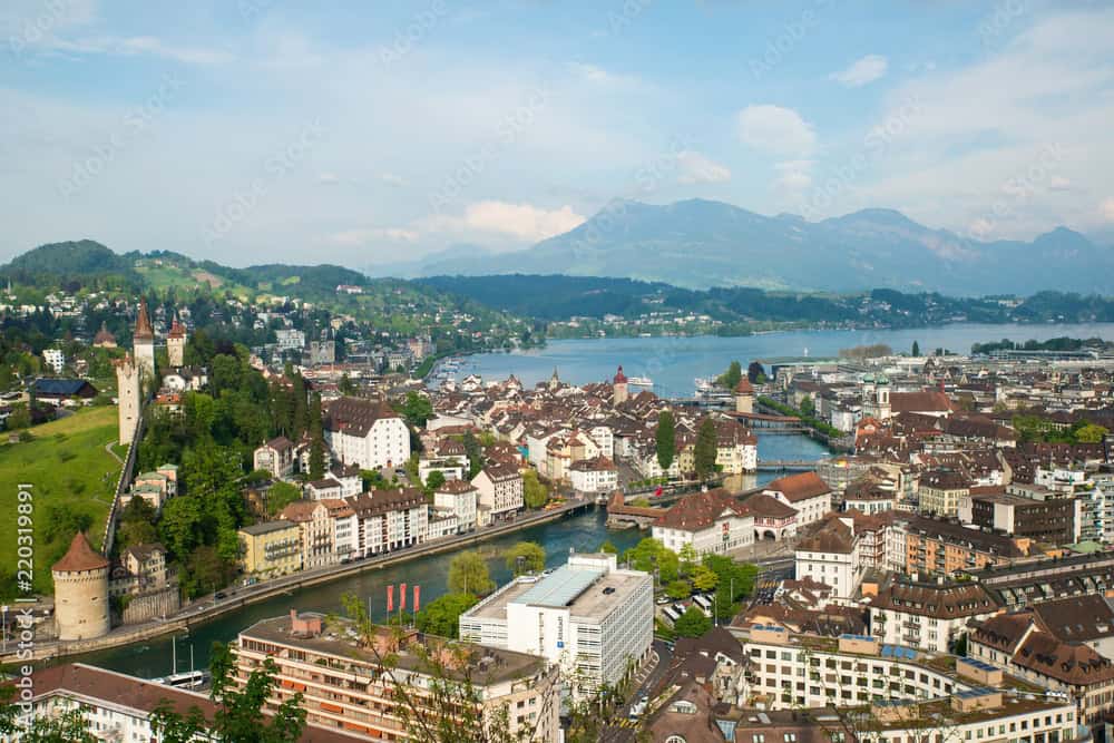 ariel view of lucerne