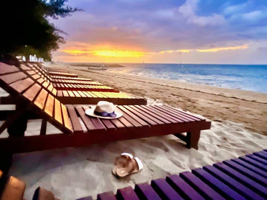 beach chair on sand