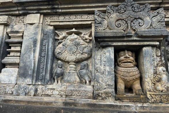 Close up of carvings at Prambanan Temple