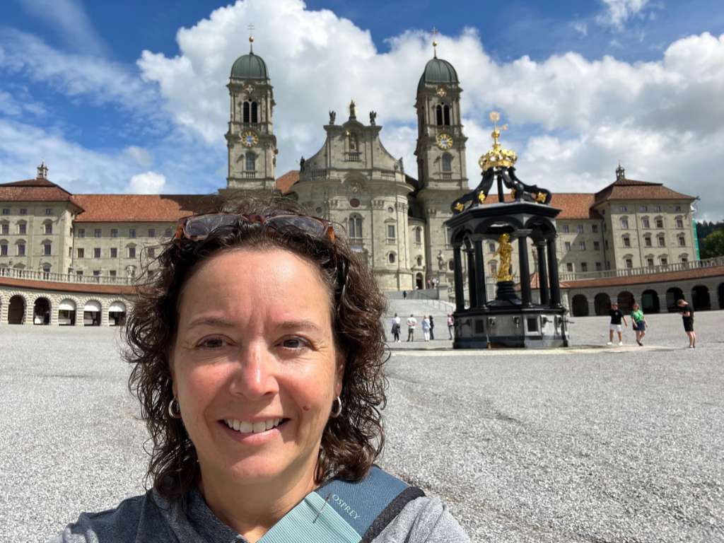 Selfie in front of Einsiedeln Abbey