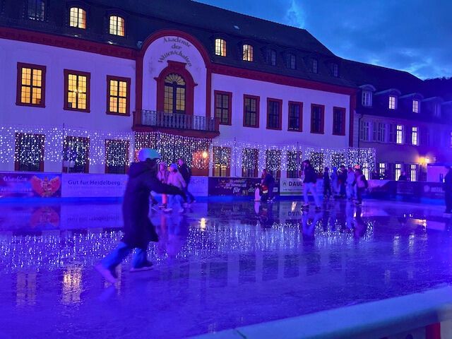 Christmas market ice skating rink