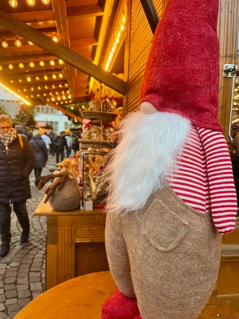 Christmas market plush gnome