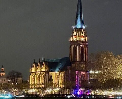 Three Kings Church at night
