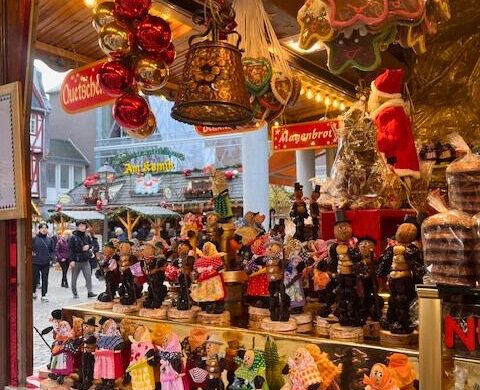 German christmas markets prune and nut figurines