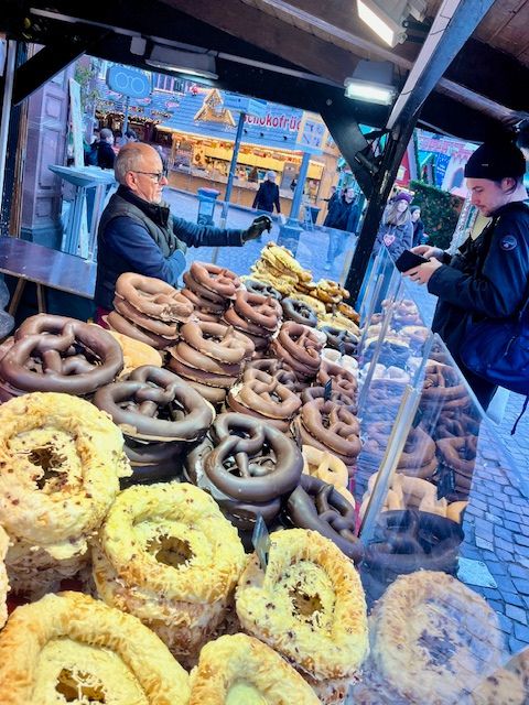 Giant pretzels in Germany