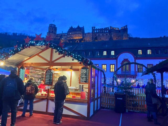 Heidelberg Castle at christmas market