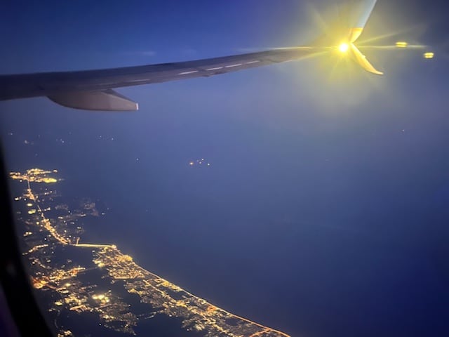 Wing shot at night