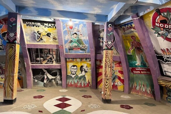 Murals inside Chicken Church in Yogyakarta