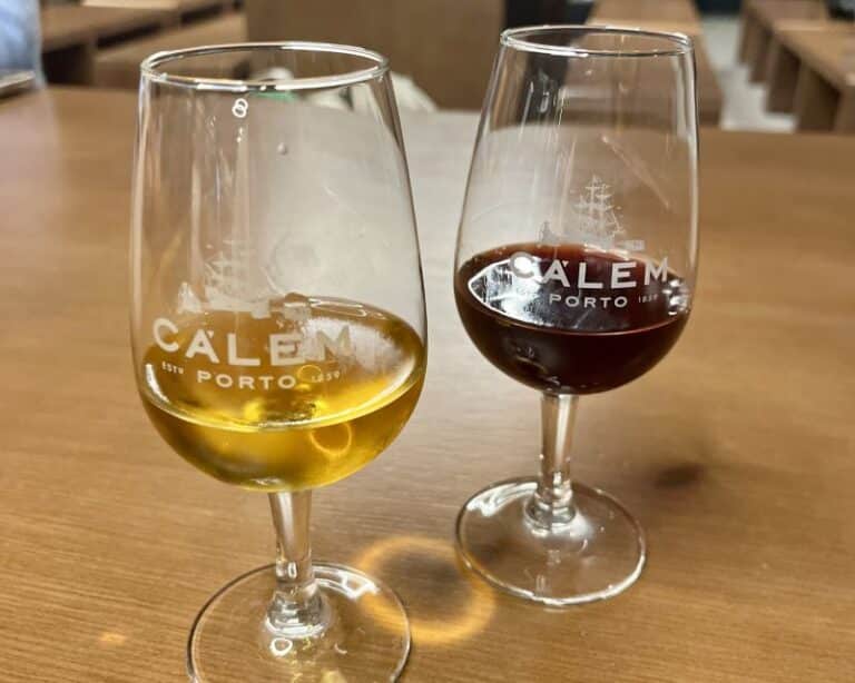 White and red calem port wine