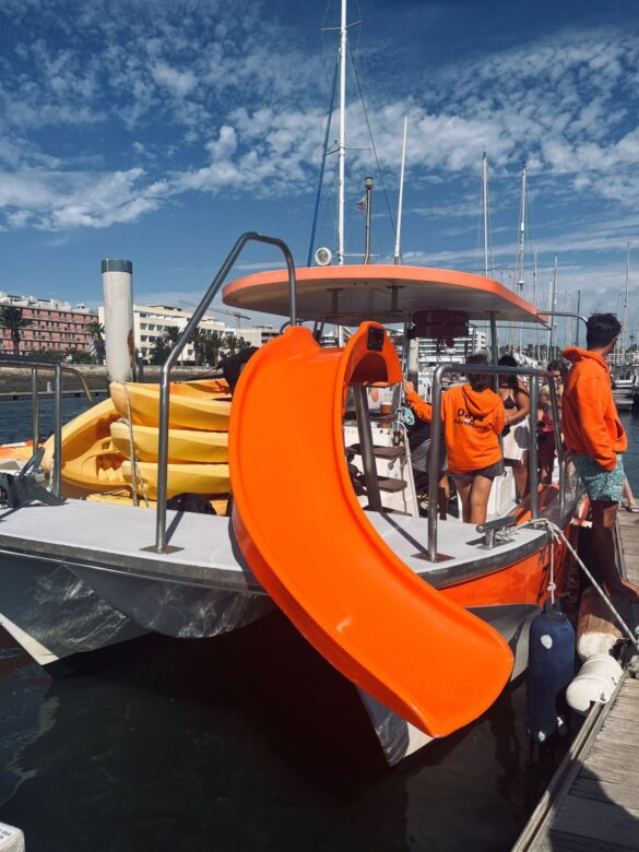 days of adventure slide on boat
