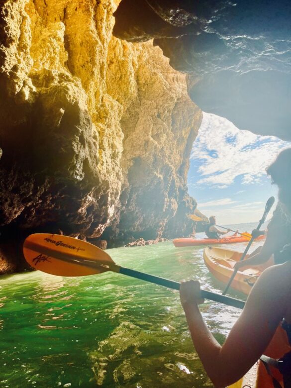 kayak in lagos cave