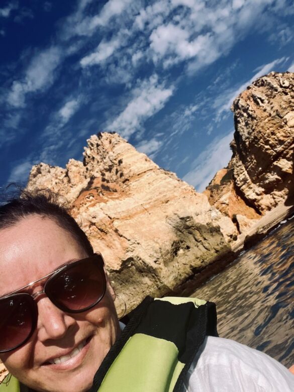 selfie in kayak in lagos