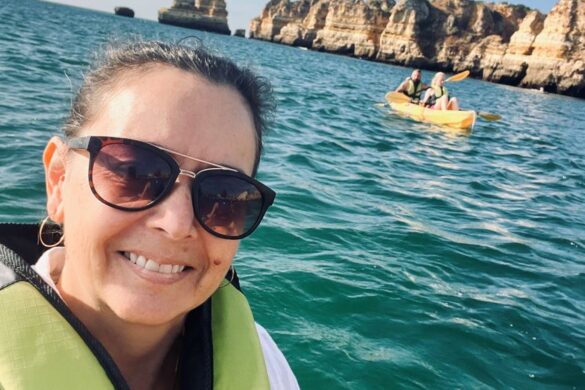 selfie on kayak in lagos