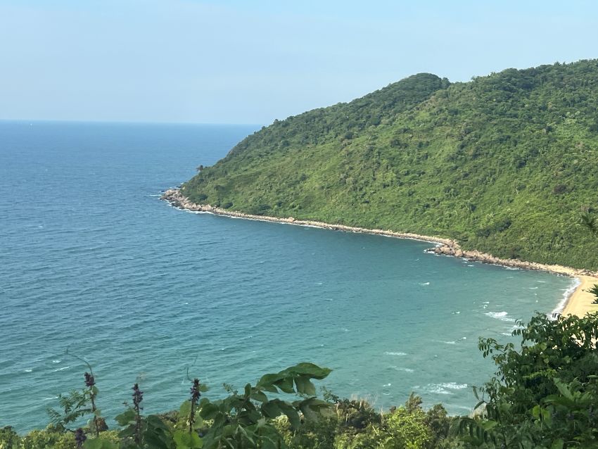 Hai Van Pass coastline from the da nang train to hue