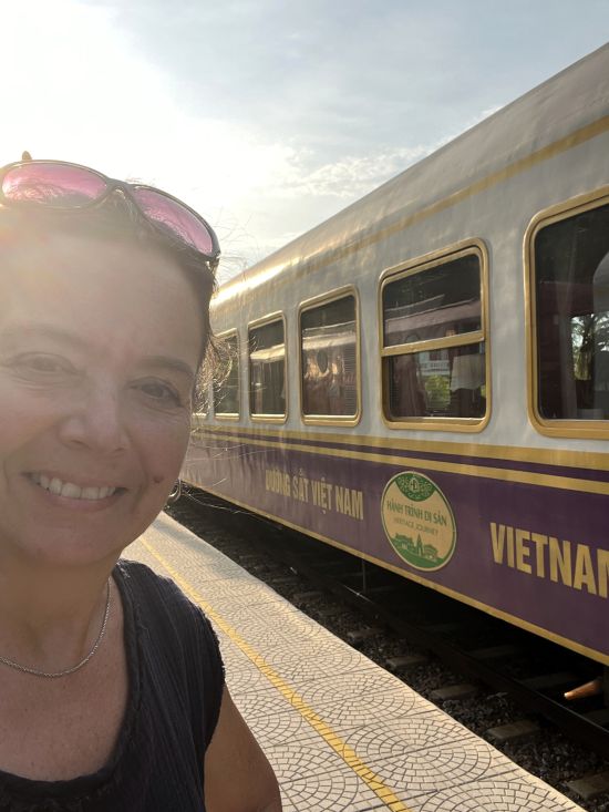 Me outside the heritage train
