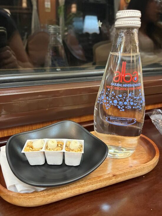 free Water and snack in heritage train VIP carriage